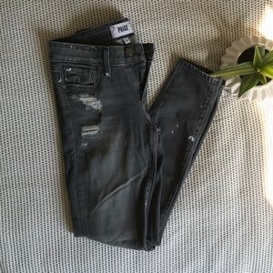 Paige Denim Distressed Gray 25